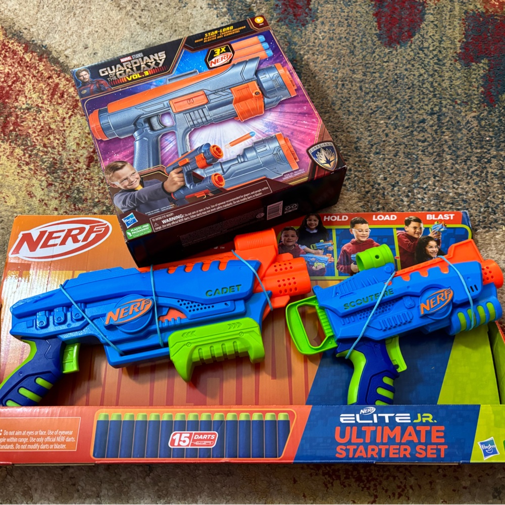 Nerf Action Figures Blue and Green Playset